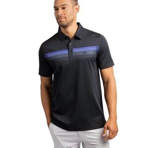 Travis Mathew Climbing Wall Stripe Performance Polo Shirt size Men’s Medium Q16